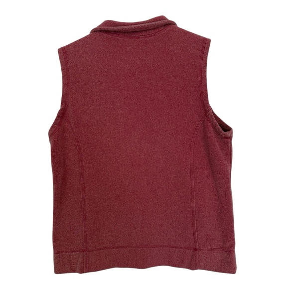 L.L. Bean Fleece Vest Women's Size M Pink Full Zip Pockets Outerwear. - Picture 2 of 7